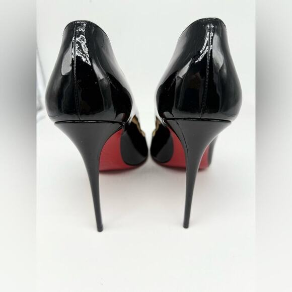 Christian Louboutin Black Patent Leather Hot Chick 100mm pumps EU 42 - Picture 6 of 11